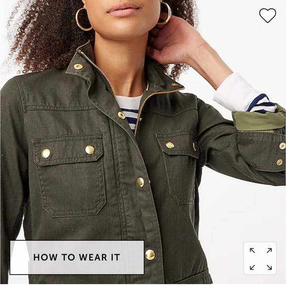 NWT PETITE RESIN-COATED TWILL JACKET - Picture 2 of 3